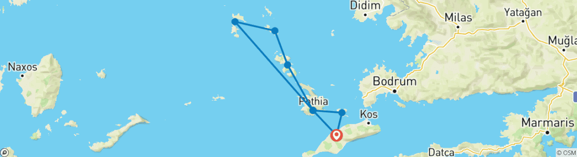 Imagen de un mapa que muestra la ruta del circuito