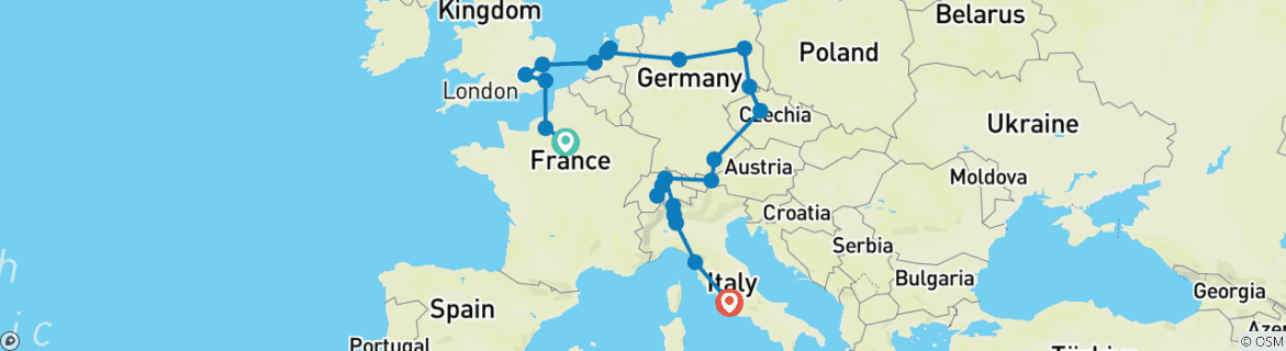 Imagen de un mapa que muestra la ruta del circuito