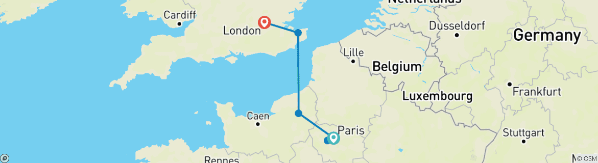 Imagen de un mapa que muestra la ruta del circuito