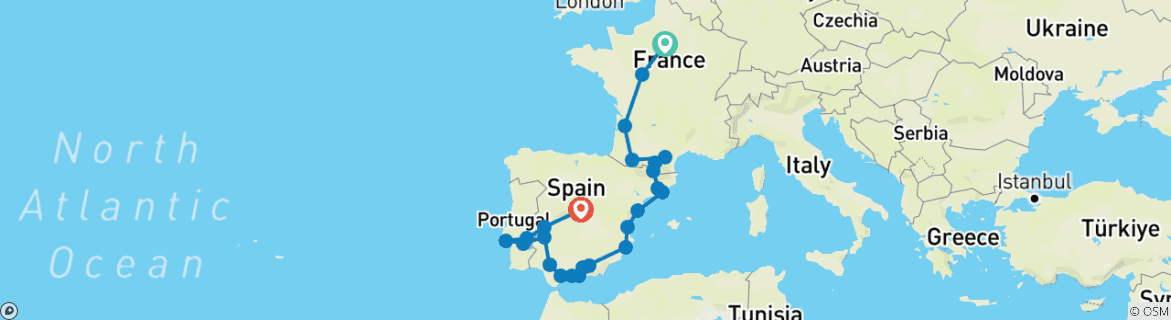 Imagen de un mapa que muestra la ruta del circuito