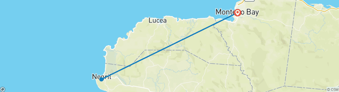 Image d'une carte montrant l'itinéraire du circuit