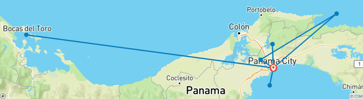 Kaart van Carnaval in Panama – Tussen het regenwoud en de Caraïben (inclusief vlucht)