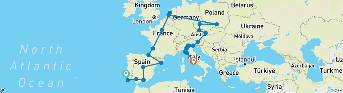 Imagen de un mapa que muestra la ruta del circuito
