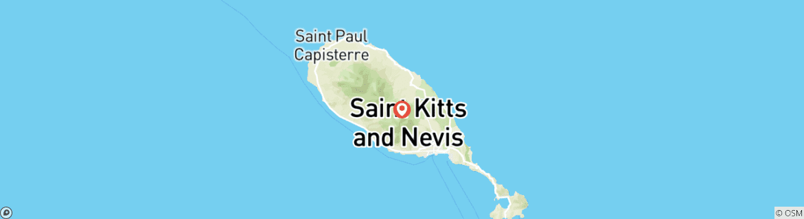 Carte du circuit Escapade à Saint-Christophe-et-Niévès – 3 jours / 2 nuits
