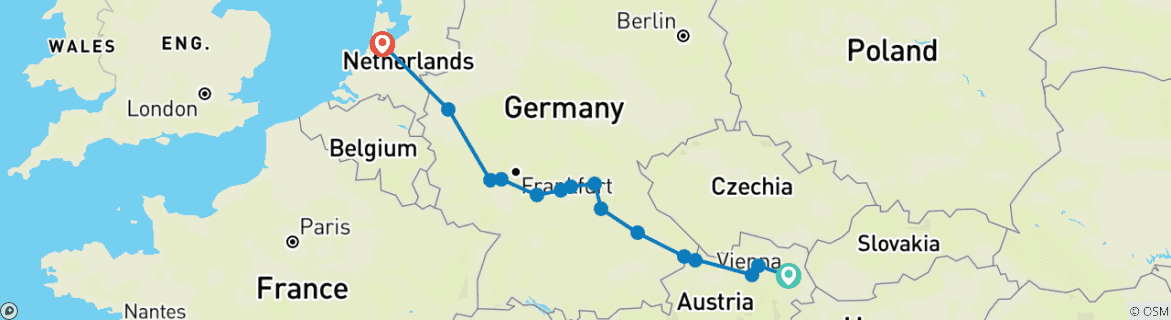 Imagen de un mapa que muestra la ruta del circuito