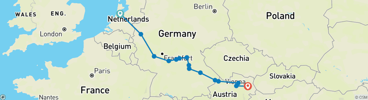 Imagen de un mapa que muestra la ruta del circuito