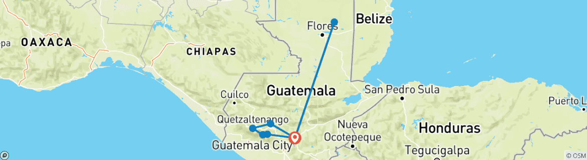 Imagen de un mapa que muestra la ruta del circuito