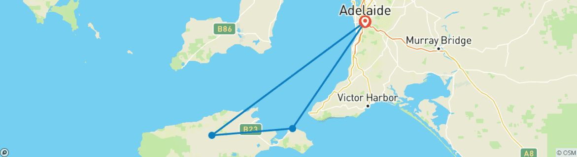 Imagen de un mapa que muestra la ruta del circuito