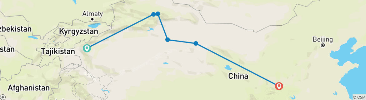 Imagen de un mapa que muestra la ruta del circuito
