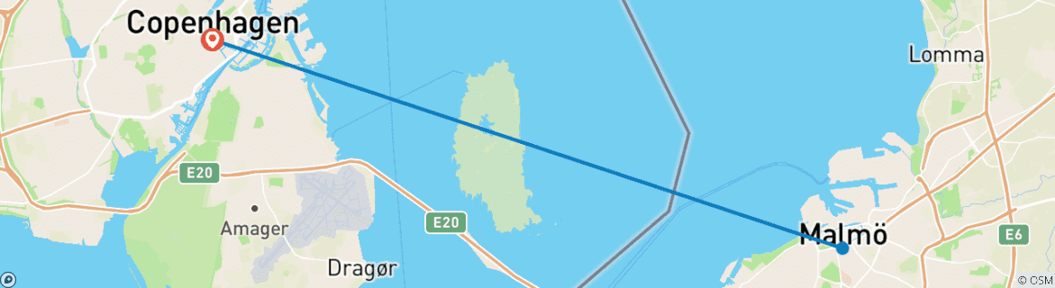 Image d'une carte montrant l'itinéraire du circuit
