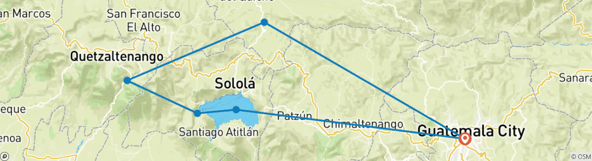 Imagen de un mapa que muestra la ruta del circuito