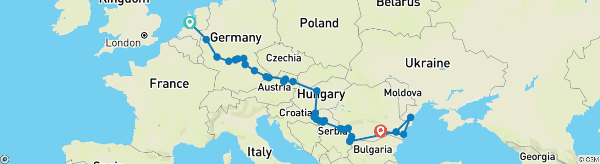 Imagen de un mapa que muestra la ruta del circuito