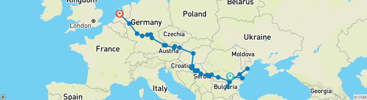 Imagen de un mapa que muestra la ruta del circuito