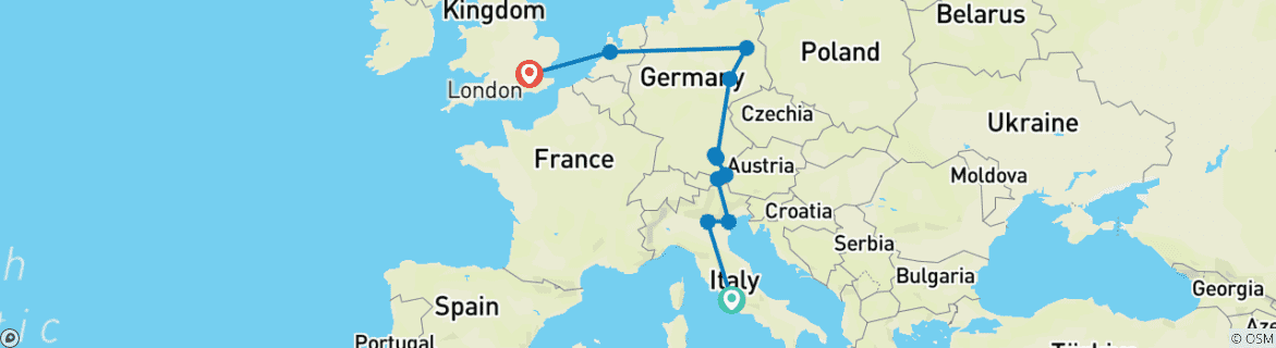 Imagen de un mapa que muestra la ruta del circuito