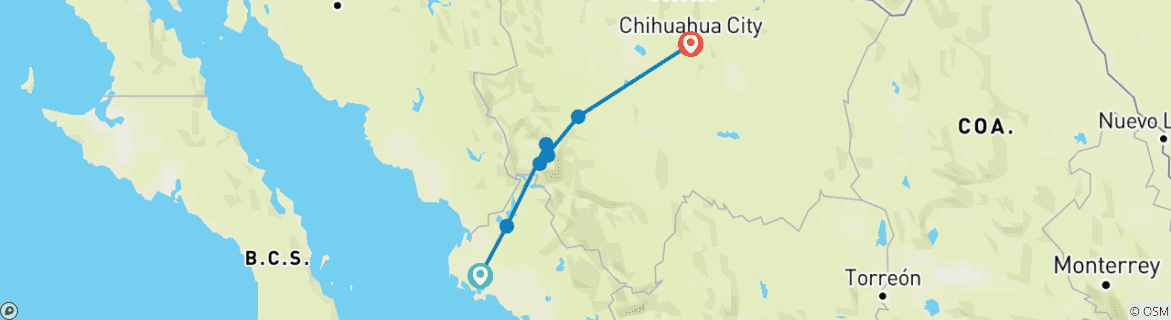 Imagen de un mapa que muestra la ruta del circuito
