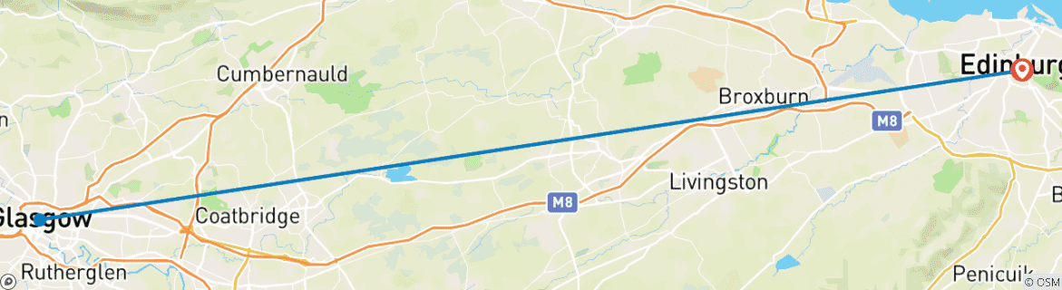 Image d'une carte montrant l'itinéraire du circuit