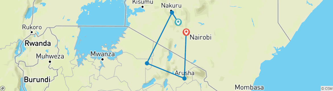 Imagen de un mapa que muestra la ruta del circuito