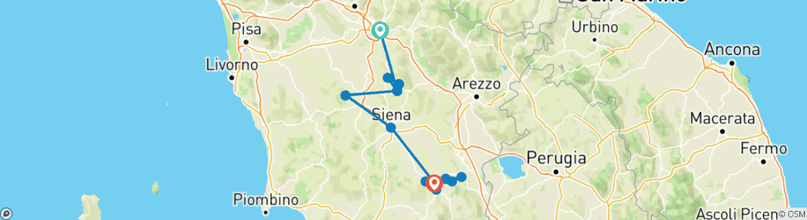 Imagen de un mapa que muestra la ruta del circuito