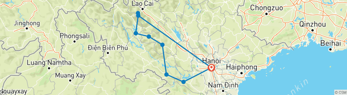Imagen de un mapa que muestra la ruta del circuito