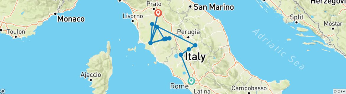 Imagen de un mapa que muestra la ruta del circuito