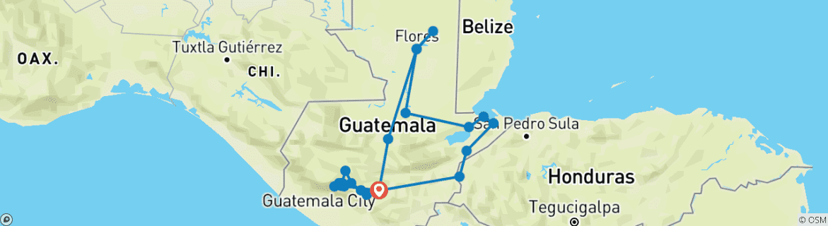Imagen de un mapa que muestra la ruta del circuito