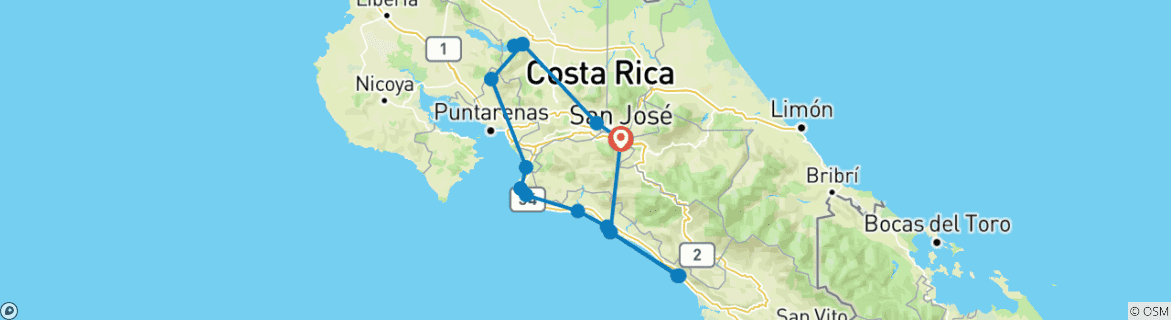 Imagen de un mapa que muestra la ruta del circuito