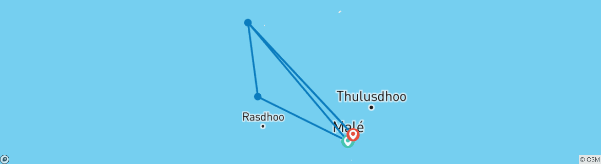 Carte du circuit Les Maldives : au-delà des plages