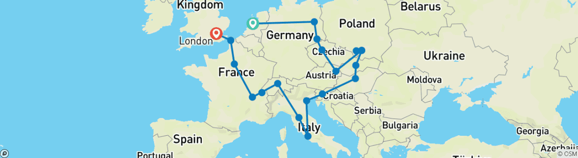 Imagen de un mapa que muestra la ruta del circuito