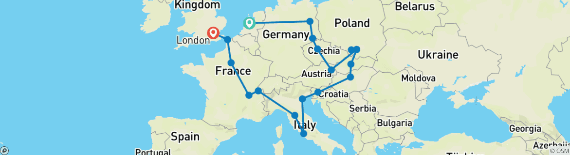 Imagen de un mapa que muestra la ruta del circuito