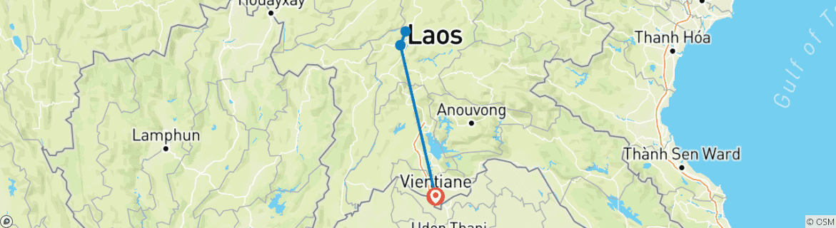 Image d'une carte montrant l'itinéraire du circuit