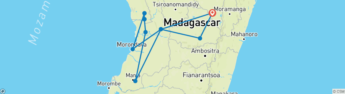 Imagen de un mapa que muestra la ruta del circuito