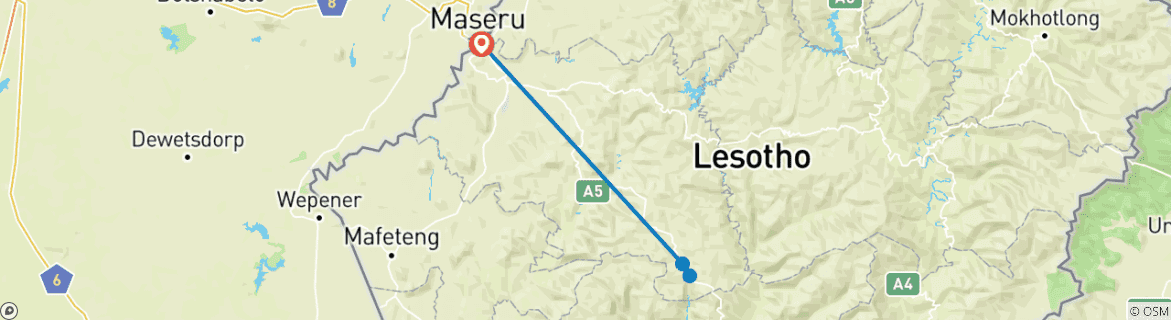 Image d'une carte montrant l'itinéraire du circuit