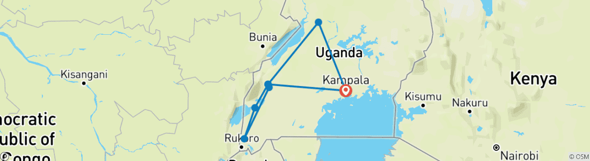 Imagen de un mapa que muestra la ruta del circuito