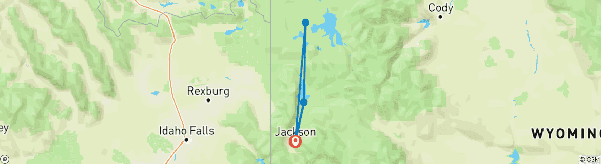 Image d'une carte montrant l'itinéraire du circuit