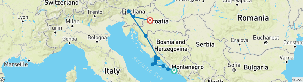 Imagen de un mapa que muestra la ruta del circuito