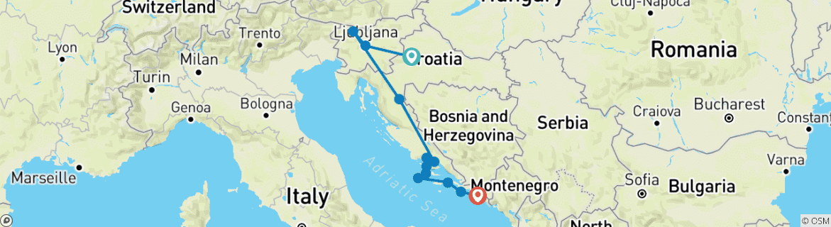 Imagen de un mapa que muestra la ruta del circuito