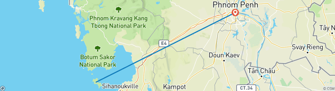 Imagen de un mapa que muestra la ruta del circuito