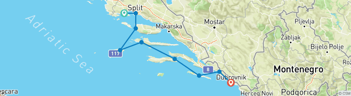 Imagen de un mapa que muestra la ruta del circuito