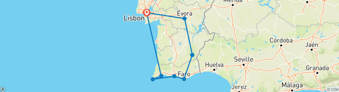 Imagen de un mapa que muestra la ruta del circuito