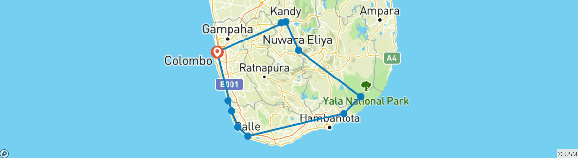 Imagen de un mapa que muestra la ruta del circuito