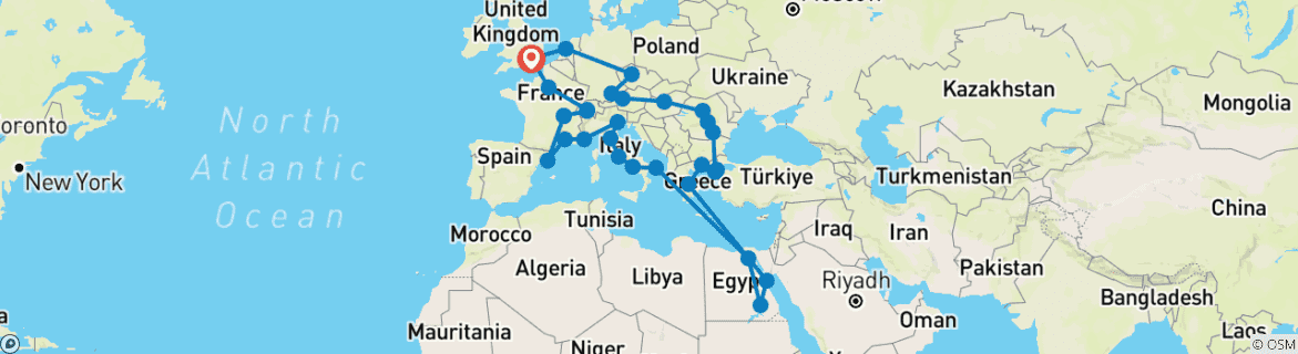 Imagen de un mapa que muestra la ruta del circuito