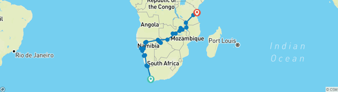 Imagen de un mapa que muestra la ruta del circuito