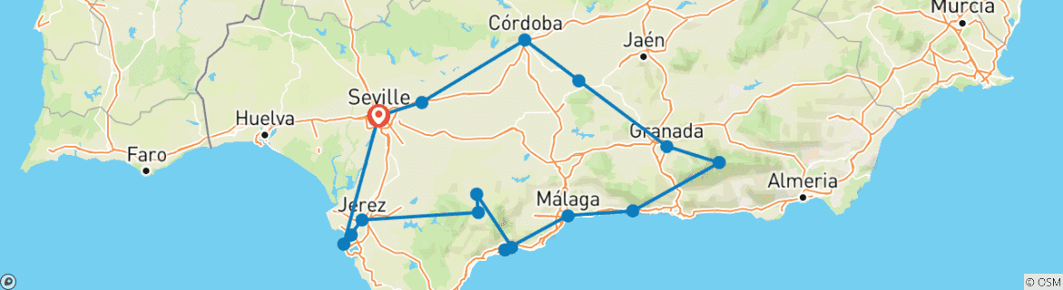 Imagen de un mapa que muestra la ruta del circuito
