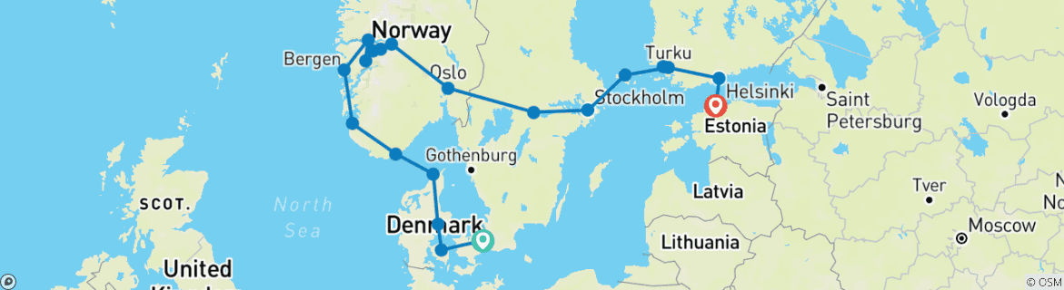 Imagen de un mapa que muestra la ruta del circuito