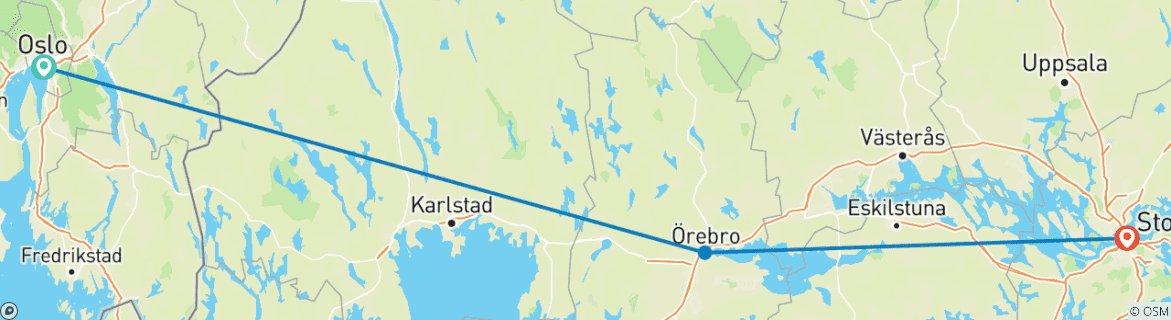 Image d'une carte montrant l'itinéraire du circuit