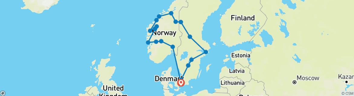 Imagen de un mapa que muestra la ruta del circuito