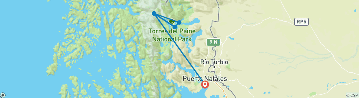 Imagen de un mapa que muestra la ruta del circuito