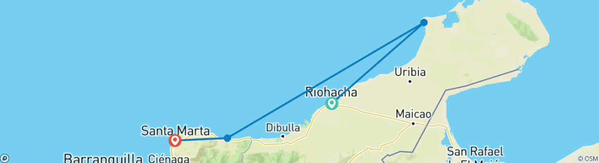 Imagen de un mapa que muestra la ruta del circuito