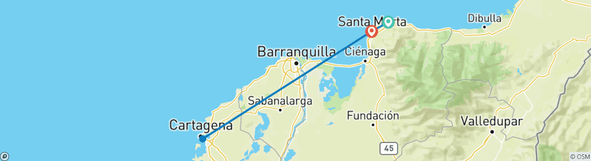 Imagen de un mapa que muestra la ruta del circuito