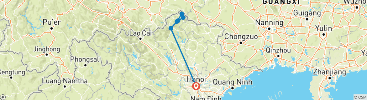 Imagen de un mapa que muestra la ruta del circuito